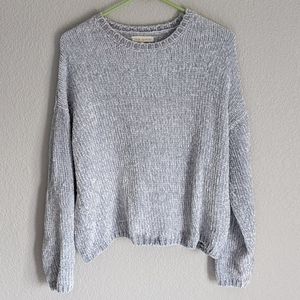 PacSun Light Blue Velvet Sweater Small